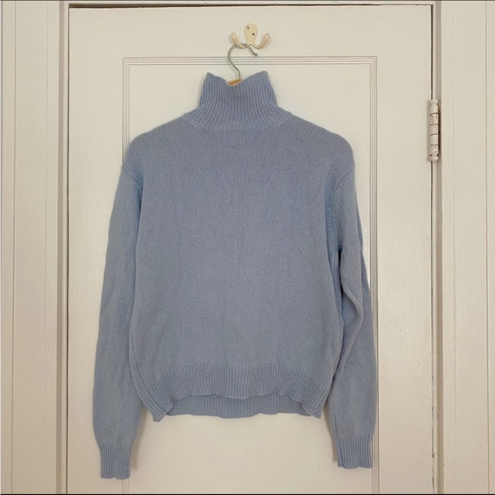 Brandy Melville Light Blue Turtleneck Sweater